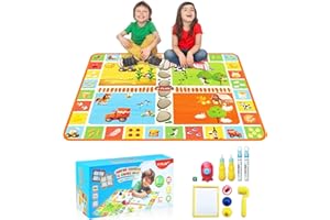 ‎YPLUS YPLUS Wassermalmatte Doodle Aqua Malmatte mit Wasserstift - Spaß & Interaktives Brettspiel, Wasser Malen für Kinder - Malmatte, Magic Paint, Aqua Play - Tier