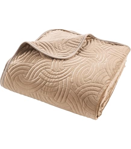 Couvre Lit Matelassé - 220 X 240 Cm + Taies - Effet Velours