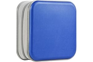UENTIP étui DVD,Porte-CD d'une capacité de 48,Étui de Rangement en Plastique Rigide pour CD et DVD Capacité CD (48 capacité, Bleu)