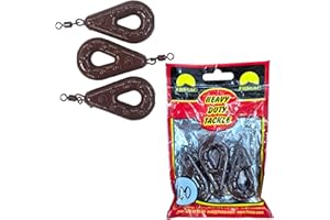‎PRO FILSTAR PRO FILSTAR Ground Lead Fishing Set 3 x 100g - Fishing Gripper Lead with Swivel - Fishing Lead Set - Ground Fishing - Pear Lead - Lead Weight - Fishing Weights - Lead Weights - Carp Lead Kit