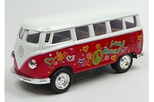 HEGEHOF Volkswagen VW T1 1962 Hippi Bus rot 1:64 Bulli