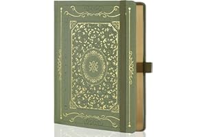 TIEFOSSI B5 Dotted Journal, Dot Grid Notebook for Women Men, Hardcover Notebooks for Planner Organization Journaling, 160 GSM Thick Paper, 150 Numbered Pages with Golden Edges