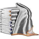 Airlab® 8X Panno Magico Pulizia Microfibra 40x30 CM, Canovaccio Multiuso per Finestra Specchio Vetro Cucina Auto Moto Bagno U