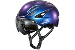 Odoland Casque de Vélo avec Visière Magnétique Détachable OU avec Lunettes de Cyclisme Anti UV Casques VTT et VTC avec Lunettes de Soleil pour Homme Femme Adulte