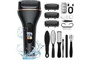 Hornhautentferner Elektrisch - Hornhaut Entfernen Fuß Elektrisch - Hornhauthobel Elektrisch füße mit 2 Gear, IPX7 Wasserdichte Callus Remover für Rissige Fersen, Abgestorbener, Hornhaut entfernen