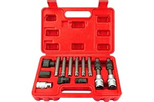 FreeTec 13 delar generator, frihjulsverktygssats, 1/2 tum drift, generatorfrihjul, verktygssats frihjul, hylsnyckel med 33 tä