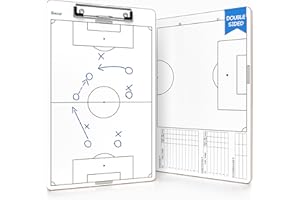 Scribbledo Tabla de entrenamiento de borrado en seco de fútbol de 15 x 9 pulgadas, portapapeles de fútbol para entrenadores, equipo de entrenamiento de fútbol, accesorios tácticos, tablero de campo,