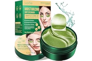 NALIKOSTY 60 Pcs Grüner Tee Serum Augenpads gegen Augenringe Tränensäcke Falten Puffiness Schwellungen,Anti-Aging Eye Pads mit Hyaluron & Kollagen Hyaluronsäure kühlende Augenpads Bio Frau/Männer
