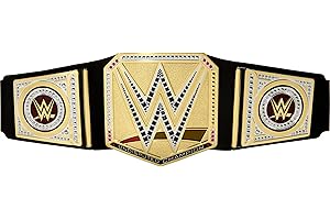 Mattel WWE - Cintura Undisputed Universal Championship, tessuto in semipelle, lunga 91+ cm e regolabile, stile autentico dei campionati RAW, SmackDown e NXT, giocattolo per bambini, 6+ anni, HYJ35