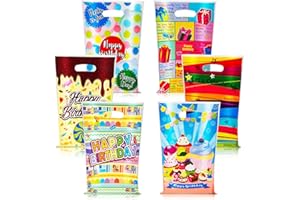 Leenou 30 Pezzi Sacchetti Compleanno, Sacchetti Regalo, Sacchettini per Caramelle Compleanno, Biscotto Borsa di Regalo Sacchetto per Bambini Feste di Compleanno, Natale, Matrimoni