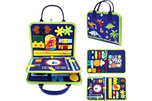 LITTLE GUY Cadeau Jeux Enfant 1 2 3 Ans, Busy Board Montessori 1 2 3 4 Ans Jouet Enfant Bebe pour 1 2 3 Ans Cadeaux de Voyage Jouets éducatifs pour Enfant Garçons Filles de 1 2 3 Ans Activity Sensorie