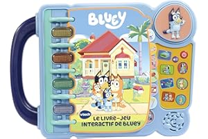 VTech Bluey - Moja interaktywna książka do gier, książka edukacyjna dla dzieci, zabawka Bluey - 3/7 lat - wersja PL