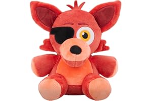 JAZWARES Five Nights At Freddy's Classic Foxy Plush - 8-Inch Stuffie with Soft Material and Glow-In-The-Dark Eyes