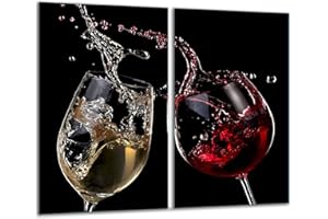 TMK ArtDeko – Placa Protectora Vitrocerámica 1 Pieza 30x52 cm – Cubre Placa de Inducción de Cristal Templado 4 mm – Tabla de Cocina de Vidrio Multifuncional y Protector Antisalpicaduras