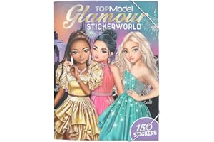 Depesche 13232 TOPModel Glamour - Stickerbuch mit 20 Seiten zum Gestalten schöner Model Motive, inklusive 3 Doppelseiten Sticker