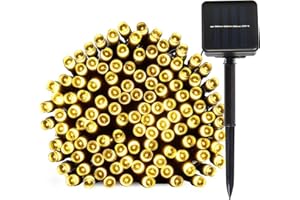 Lamker 30M 300LED Guirlandes Lumineuses Solaires Exterieure Étanche 8 Modes Blanc Chaud Lumière Guirlande pour Jardin Terrasse Balcon Fenêtre Clôture Arbre Mariage Fairy Lights Lumineuse Décoration