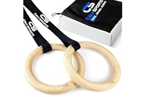 CALI SPORTS Wooden Gymnastic Rings, Calisthenics Equipment, Olympic Ring, Gymnastics equipment for home