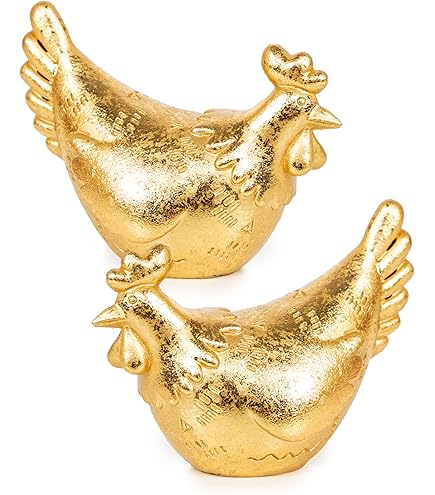 Matches21 Haan kip decoratief figuur trendy in zwart wit gestippeld paasdecoratie lentedecoratie keramiek figuur 1 stuk 19 cm