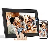 Tibuta 10.1 Inch WiFi Digital Photo Frame, 1280 x 800 IPS LCD Touch Screen, Easy Setup to Share Photos or Videos via Frameo A