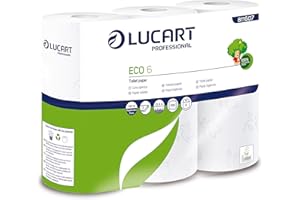 Lucart Professional 811607 Eco Rouleaux de papier toilette, Blanc (Pack de 96)