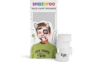Snazaroo 1198020 sminksvampar, finporig, smink, sminksvamp, karneval, halloween, temafest – 4 stycken i set