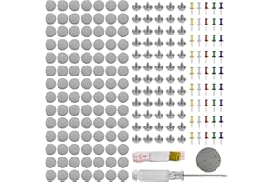 JJZGPP 100 Stück Dachhimmel Reparatur Set, KFZ Reparatur Nieten, Universal Auto Dach Nieten mit 100 Stecknadeln 1 Schraubendreher 1 Maßband, Autohimmel Reparieren für Alle Autos（Grau）