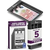 Restaurant Account Holder Pack of 5 Units Money Change Tray Ideal for Hospitality with Two Flexible Clips Saucer (Black)