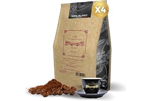 Caffè Pontevecchio Firenze - Caffè Macinato per Moka - Gusto Intenso, Aroma di Cioccolato, Frutta Secca e Note Floreali - Miscela Artiginale - Made in Italy - 4 confezioni da 250g