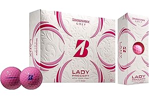 BRIDGESTONE GOLF Palline da golf, 2021 Lady Precept Rosa, Gomma