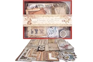 KINETICKRAFT Lot de 230 Kit De Scrapbooking Accessoires set,Fournitures De Scrapbooking,Scrapbooking Autocollant,Scrapbooking Kit Bullet Journal avec Washi Tape, Autocollants pour Journaux à Balles, Enveloppes