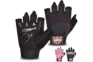 FIGHTSENSE Guanti da fitness uomo e donna,Guanti da palestra per sollevamento pesi,traspiranti,antiscivolo,imbottito per bodybuilding, palestra, crossfit, allenamento con i pesi