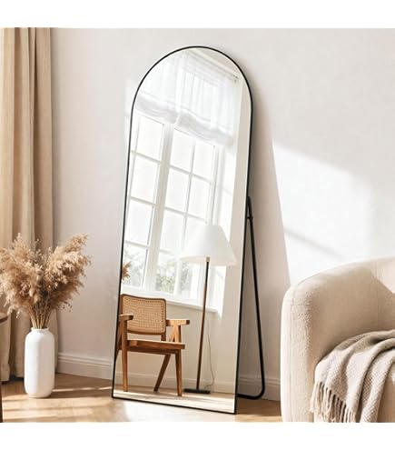 TheMIRRROR Specchio Da Parete In Vero Vetro 35x90 Cm - Cornice In Pino Nero, Realizzato In Germania - Posizionamento Orizzontale O Verticale, Ganci E Materiale Di Montaggio Inclusi