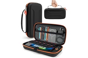 TRANSNOVO Funda para Nintendo Switch 2 (2025), Estuche de Transporte con 12 Cartuchos de Juego, Funda Protectora rígida de Viaje para Consola Nintendo Switch 2, Cargador y Accesorios, Negro