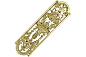 White Hinge Solid Brass Finger Push Plate Quality Ornate Antique Design Style Door Handle