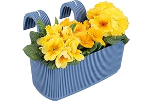 ‎KONZEPT 11 Konzept 11 Balkon Blumenkasten mit Halterung – 29 x 19 cm, Balkonkasten für Geländer, 3,2 L aus wetterfestem Kunststoff
