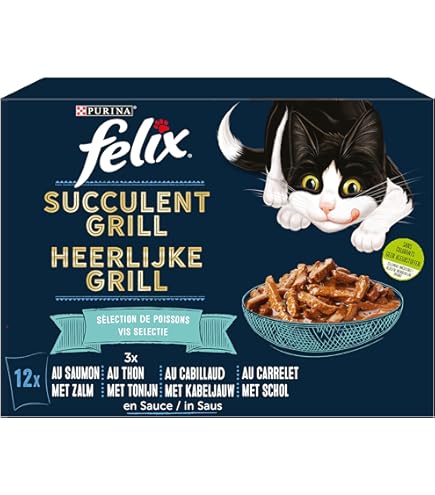 Felix Multipack Elke Dag Feest Vis Selectie In Gelei 7 Senior - Kattenvoer - Forel Sardines Tonijn 12x85 g - Noorse Boskat - Pets Place