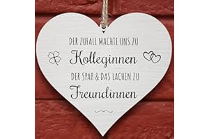 Glitzkind Holzschild Geschenk für Kollegin | Kolleginnen Abschiedsgeschenk Kleinigkeit Danke sagen | Abschiedskarte | für den Schreibtisch