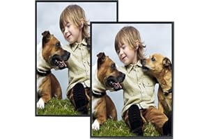 VIIBASE Marco para certificado A4, marco de fotos de madera negra, marco para póster con plexiglás para exposición mural, 21x30 cm, set de 2