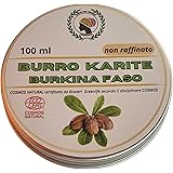 Burro di Karité del Burkina Faso(100ml), puro non raffinato, certificato Ecocert. Idrata e rigenera la pelle. Prodotto equo s