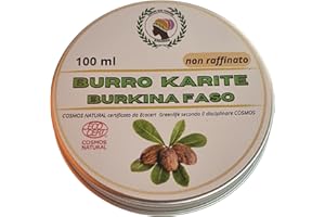 UNION DES FEMMES GARANGO Burro di Karité del Burkina Faso(100ml), puro non raffinato, certificato Ecocert. Idrata e rigenera la pelle. Prodotto equo solidale