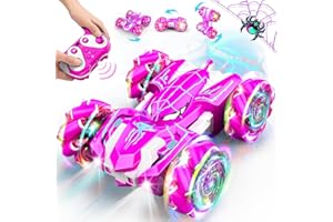 Braxel Coche Teledirigido Niña, Regalo Niña 3 4 5 6 7 Años Juguetes Niña 3 4 5-9 Años Coche Spider Juguetes Niño Coches para Niños Monster Truck Regalos Cumpleaños Niños