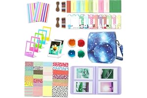 Leebotree Instant Camera Accessories Compatible with Instax Mini 12 Instant Film Camera, Include Case/Album/Wall Hang Frames/Film Frames/Border Stickers/Corner Stickers (Starry)