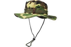 UltraKey Boonie Hat, Outdoor Wide Brim Sun Protect Hat, Double Layer Classic US Combat Army Style Bush Jungle Sun Cap for Fishing Hunting Camping