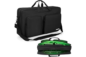 AKOZLIN Funda para controlador de DJ, para Pioneer DJ Lite DDJ-SB3/DDJ-SB2/DDJ-400/DDJ-RB, organizador de controlador de DJ, funda de viaje para controlador de DJ, bolsa de transporte para DJ con