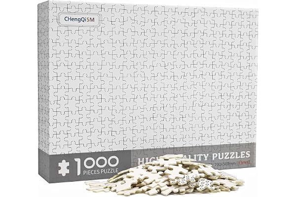 Puzzle 1000 pièces pour adultes, puzzles blancs purs vides, défi difficile, difficulté , couleur unie puzzles cadeaux pour les jeunes et les amateurs de puzzle