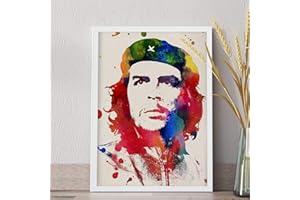 Nacnic Poster pour encadrer ``Che Guevara ´´. Affiche avec image de Style Aquarelle du légendaire révolutionnaire. Imprimée sur Papier 250 grmes. Taille A4 sans cadre.
