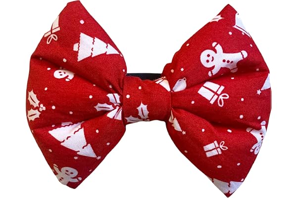 For The Fur Kids Holiday Dog Bow Tie (Red)