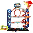 Hot Wheels Let's Race Netflix - City Ultimate Garage Playset with 2 Die-Cast Cars, Toy Storage for 50+ 1:64 Scale Cars, 4 Levels of Track Play, Defeat the Dragon, HKX48