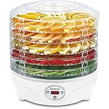SUNTEC Dörrautomat FDH-8595 | Dörrgerät Digital Trockner für Fleisch, Gemüse, Obst | Timerfunktion 0,5-19,5 Std. | Automatisc