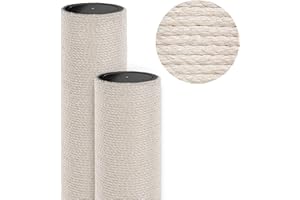 HAPPYPET Sisalstamm für Kratzbaum Ø 18 cm - 40/50/60/80 cm, Dickes Sisal, Massiver Ersatz-Stamm Säule für Katzenbaum, M10 Gewinde, Ersatz Kratzstamm